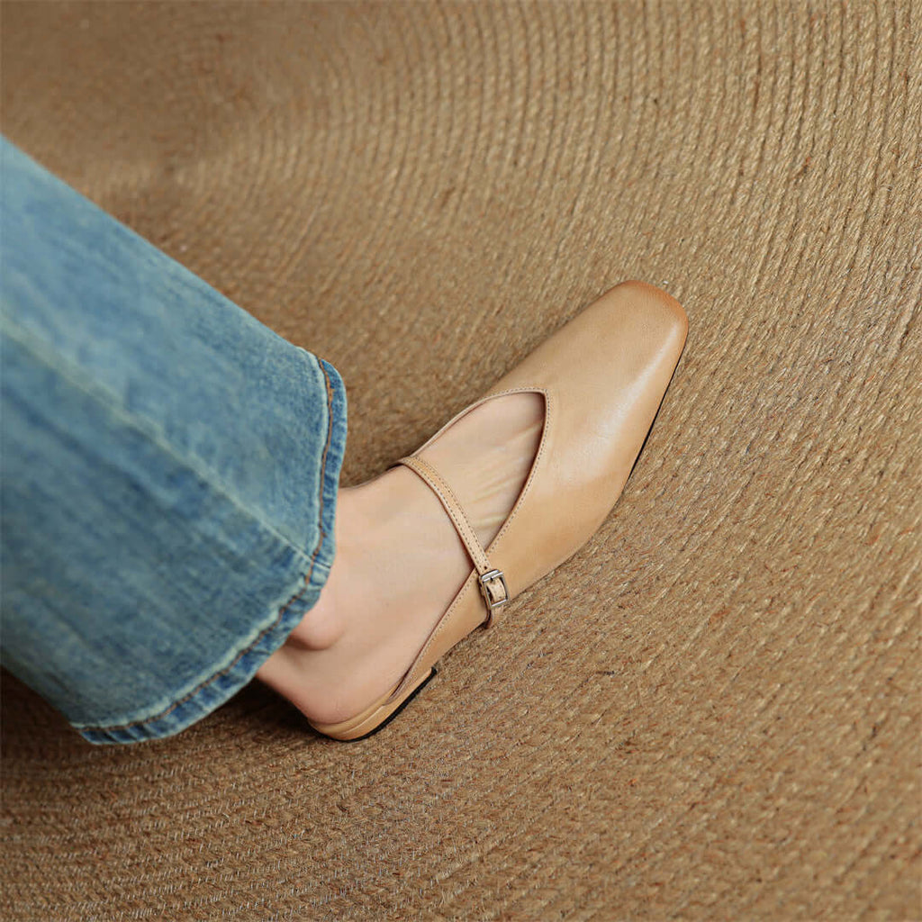 Elara Leather Mules