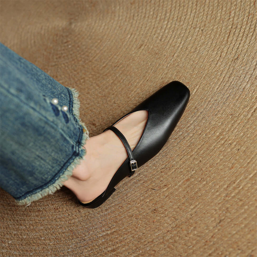 Elara Leather Mules
